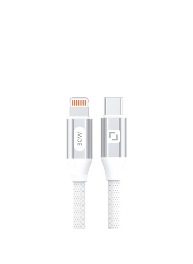 Lycka P Cord XTRA30 30W USB-C to Lightning Fast Charging & Data Sync Cable (2-Meter, White) - Image 1